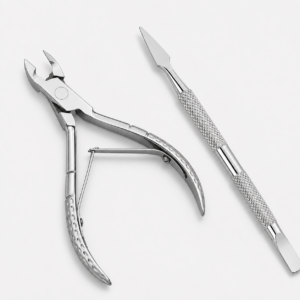 Stainless Steel Cuticle Nipper and Double Ended Cuticle Pusher