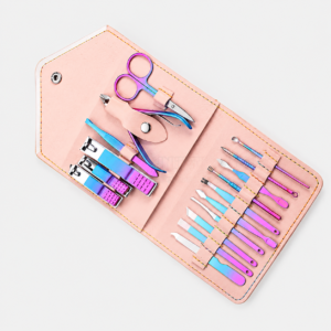 18 Piece Rainbow Manicure Pedicure Kit