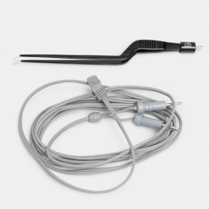 Bipolar Bayonet Forceps with Electrosurgical Cable